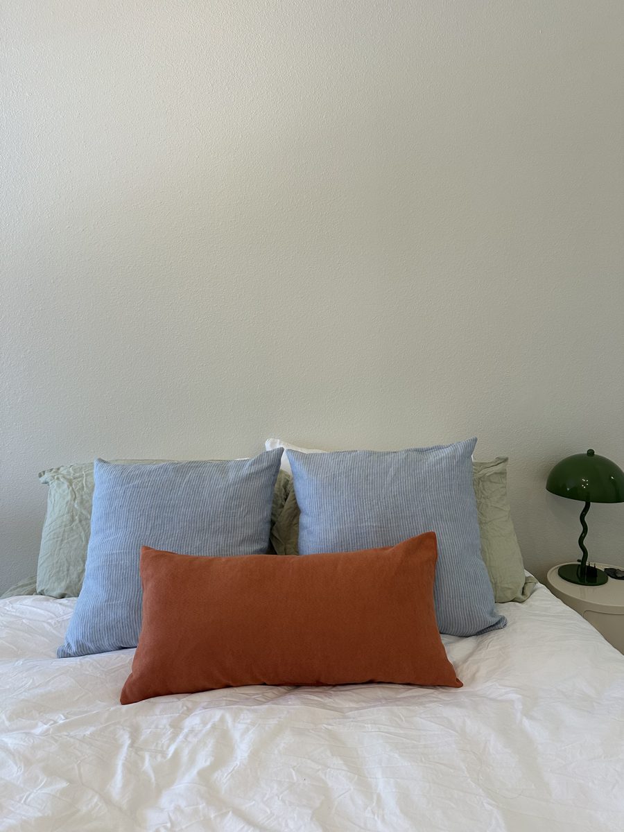 Folded handmade pillowcases
