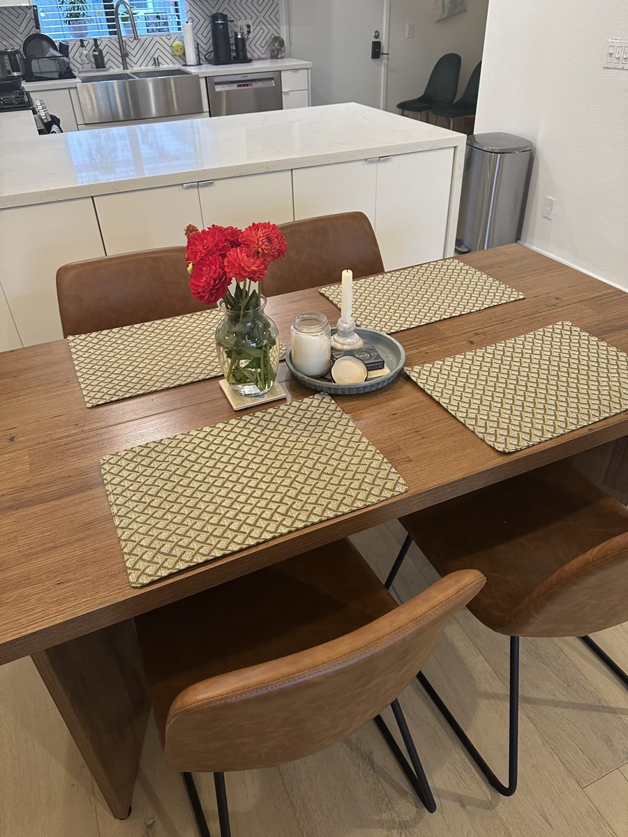 Handmade fabric placemats