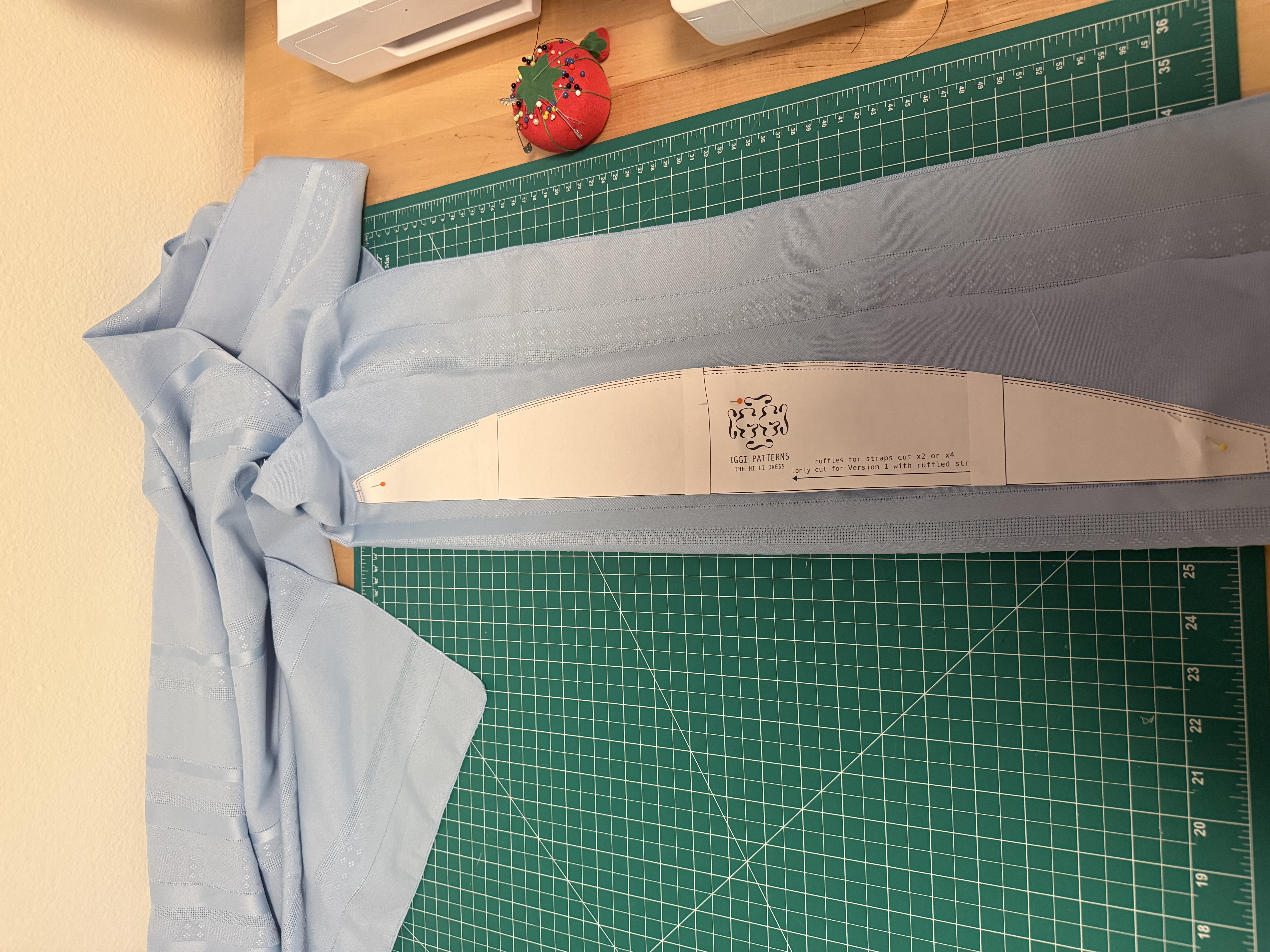 Work in progress shot from making the dress